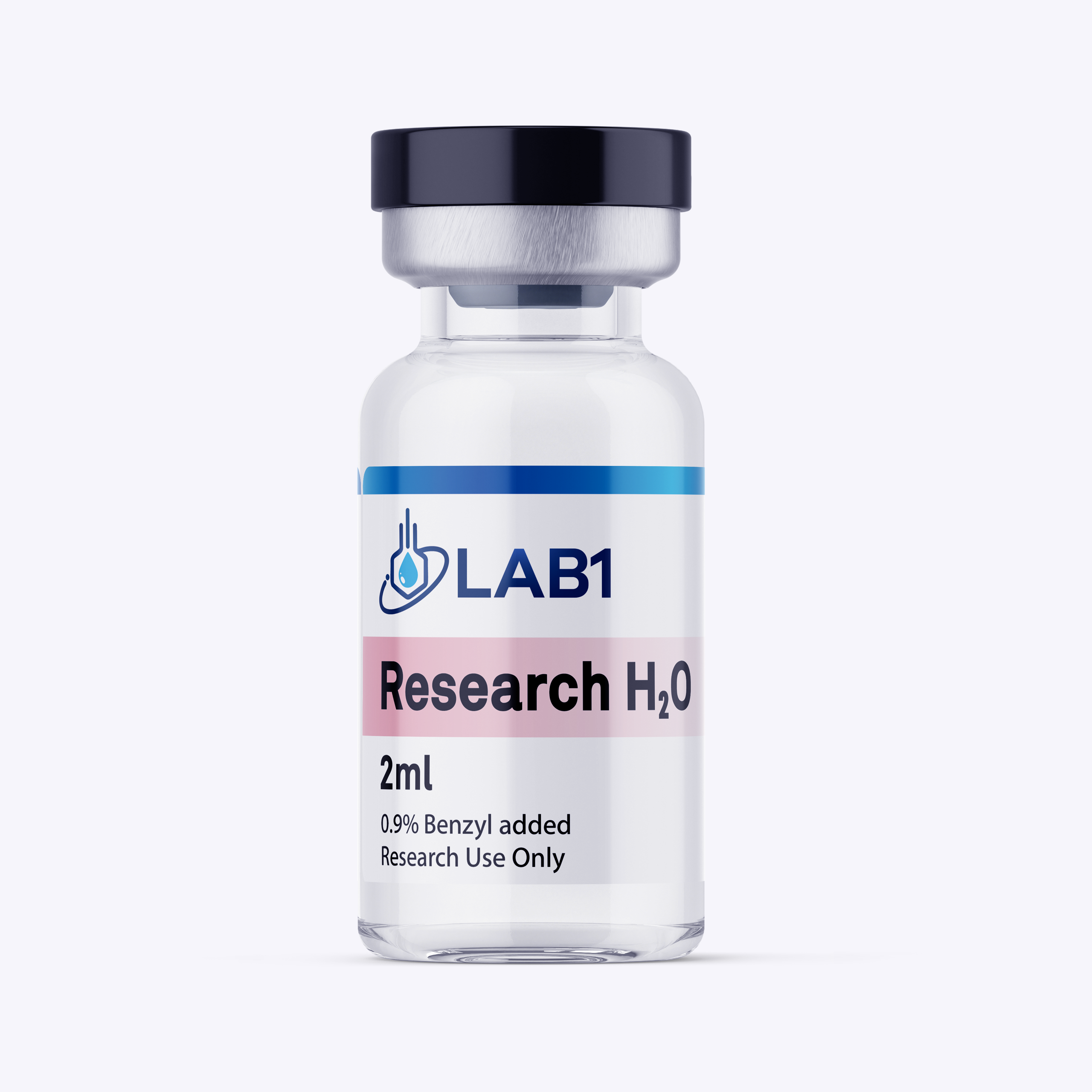 2 ml Research H2O glass vial, 0.9% benzyl added